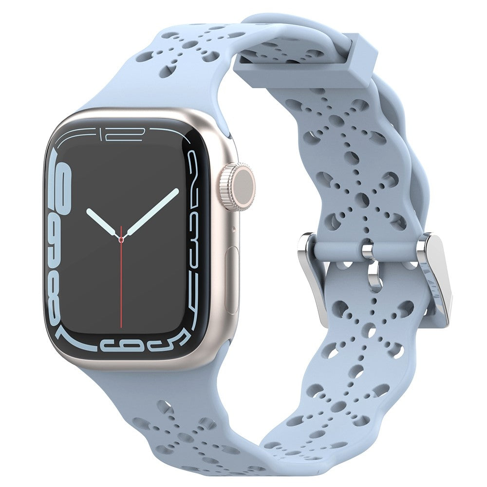 Vildt fed Apple Watch Series 7 45mm Silikone Urrem - Blå#serie_11