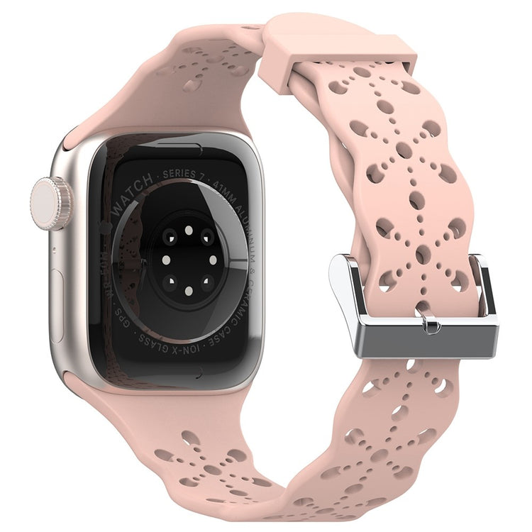 Super fantastisk Apple Watch Series 7 45mm Silikone Rem - Pink#serie_9
