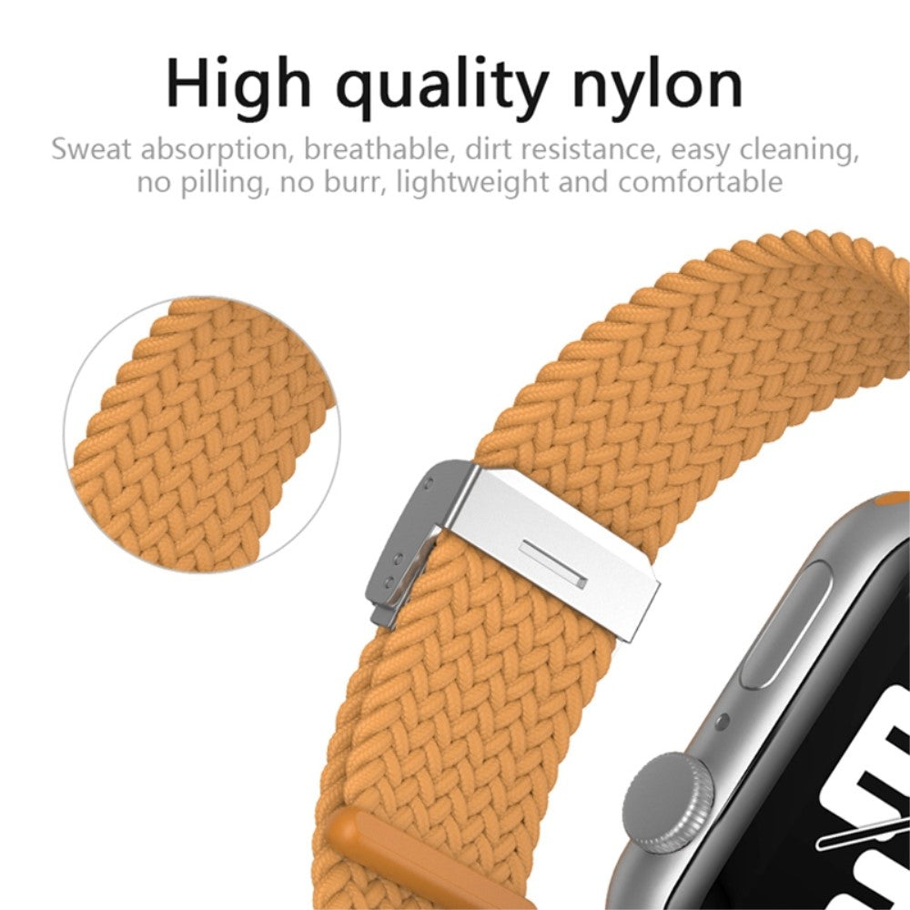 Rigtigt hårdfør Apple Watch Series 7 45mm Stof Urrem - Blå#serie_10