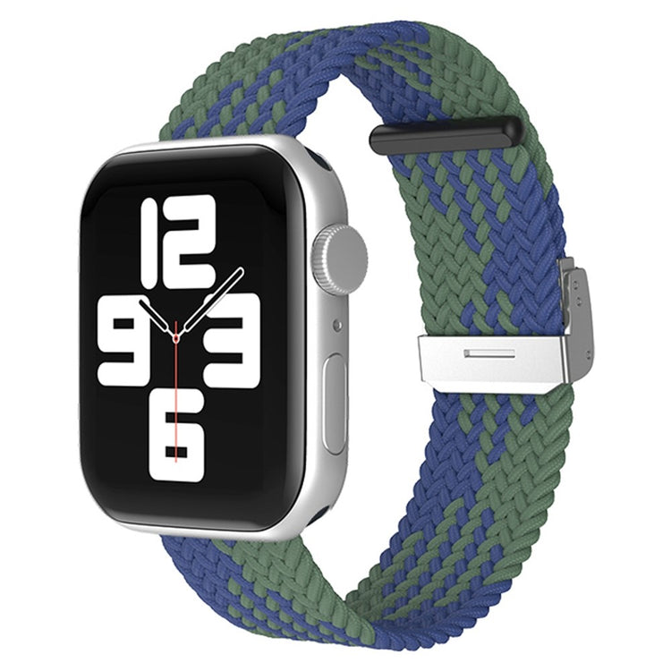 Rigtigt hårdfør Apple Watch Series 7 45mm Stof Urrem - Grøn#serie_21