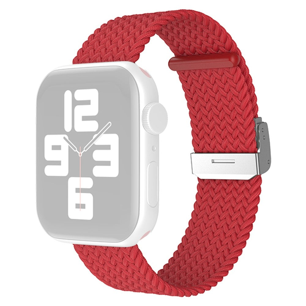 Rigtigt slidstærk Apple Watch Series 7 45mm Nylon Rem - Rød#serie_2