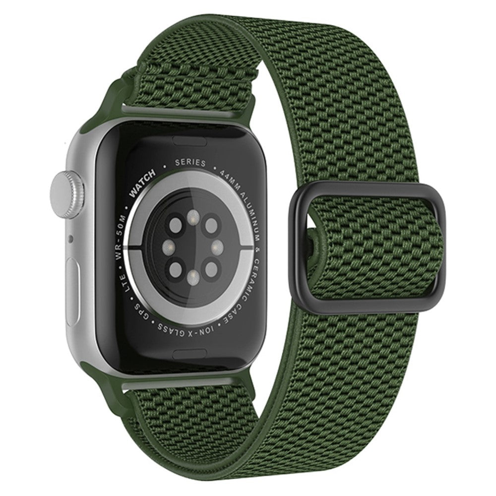 Solid Apple Watch Series 7 45mm Nylon Rem - Grøn#serie_11