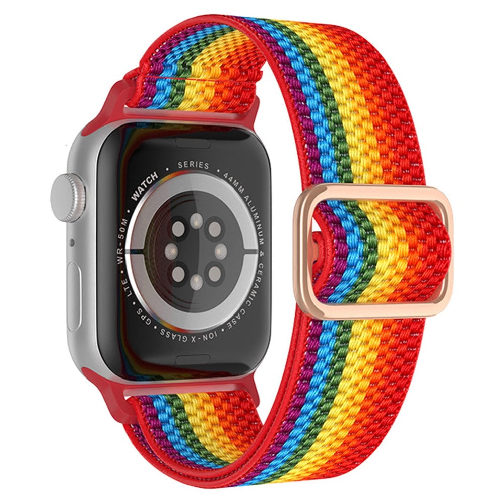 Solid Apple Watch Series 7 45mm Nylon Rem - Flerfarvet#serie_12