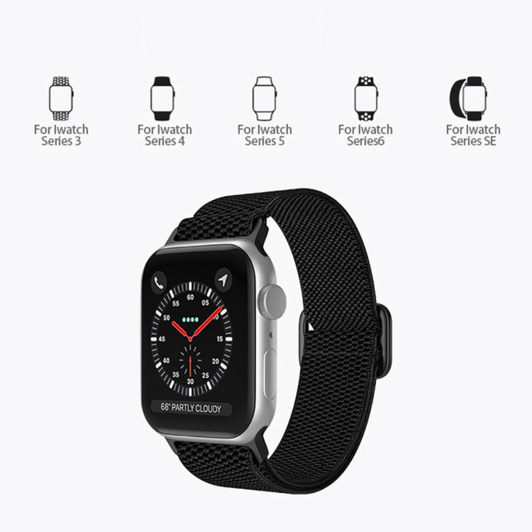 Vildt fantastisk Apple Watch Series 7 45mm Stof Urrem - Sort#serie_13