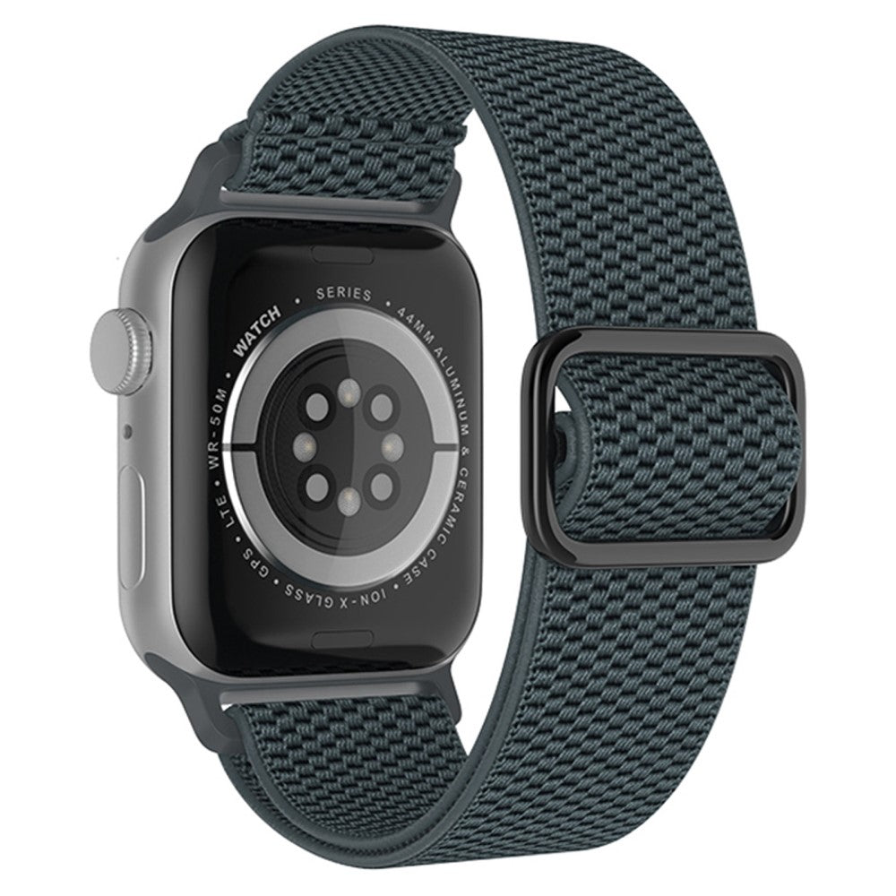 Solid Apple Watch Series 7 45mm Nylon Rem - Sølv#serie_3