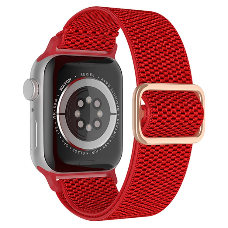 Solid Apple Watch Series 7 45mm Nylon Rem - Rød#serie_8