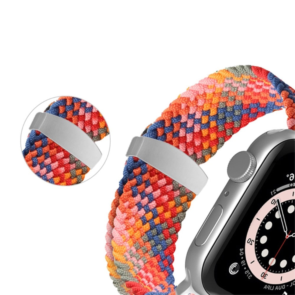 Helt vildt komfortabel Apple Watch Series 7 45mm Stof Urrem - Pink#serie_2
