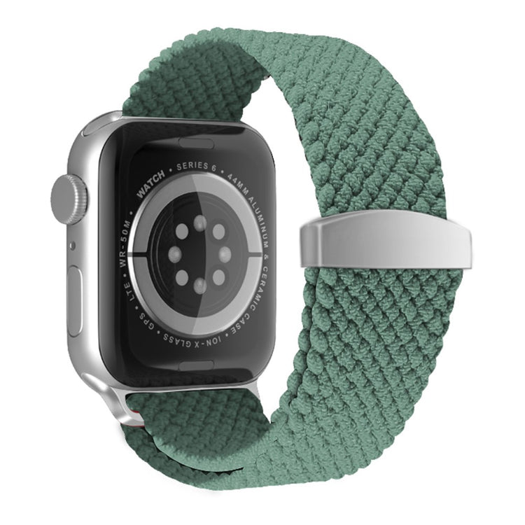Sejt Apple Watch Series 7 45mm Nylon Rem - Grøn#serie_3