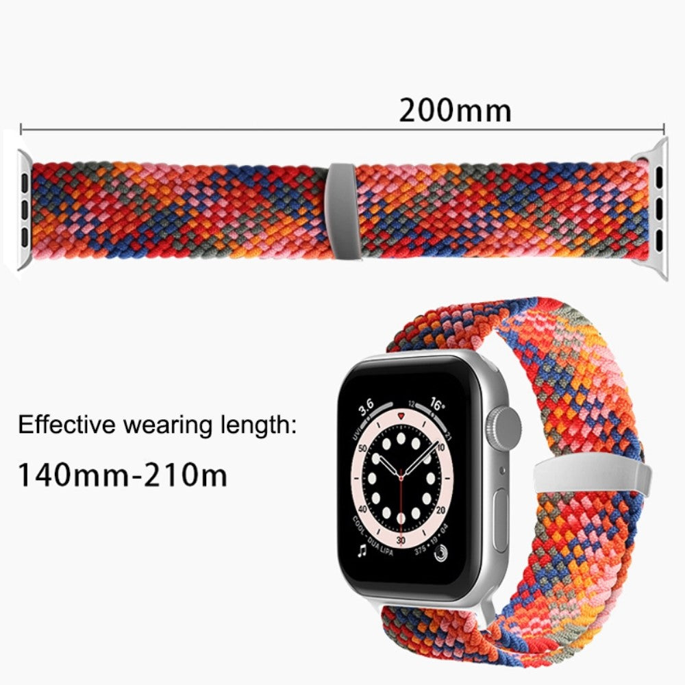 Helt vildt komfortabel Apple Watch Series 7 45mm Stof Urrem - Sort#serie_5