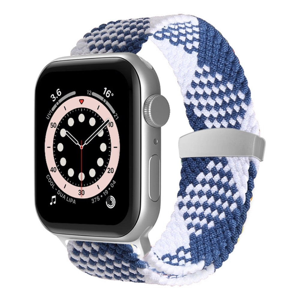 Helt vildt komfortabel Apple Watch Series 7 45mm Stof Urrem - Blå#serie_8
