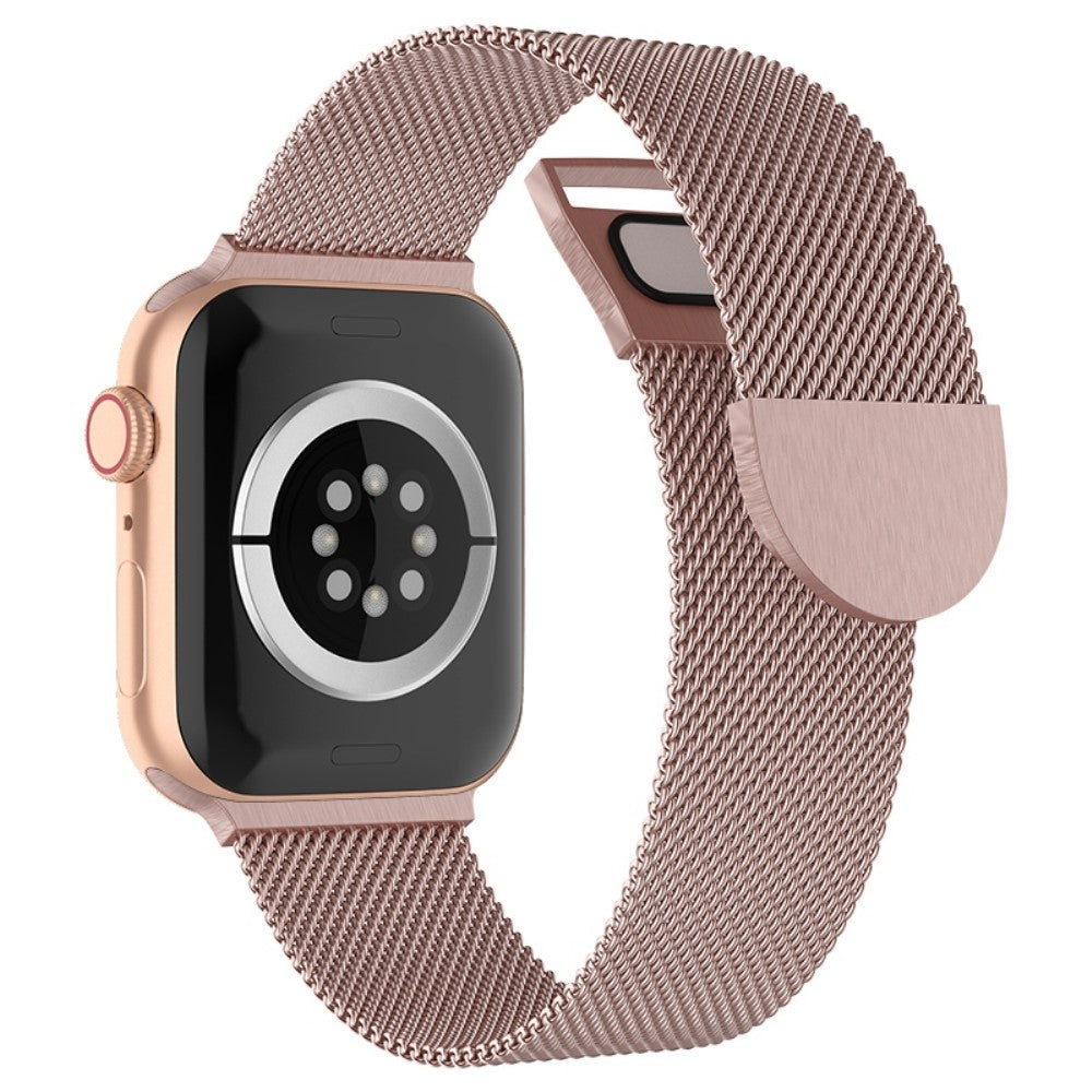 Rigtigt slidstærk Apple Watch Series 7 45mm Metal Rem - Pink#serie_5