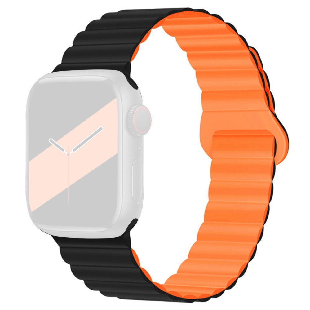 Fortrinligt Apple Watch Series 7 45mm Silikone Rem - Sort#serie_1