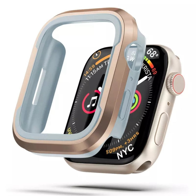 Apple Watch Series 7 45mm  Metal og Silikone Bumper  - Guld#serie_6