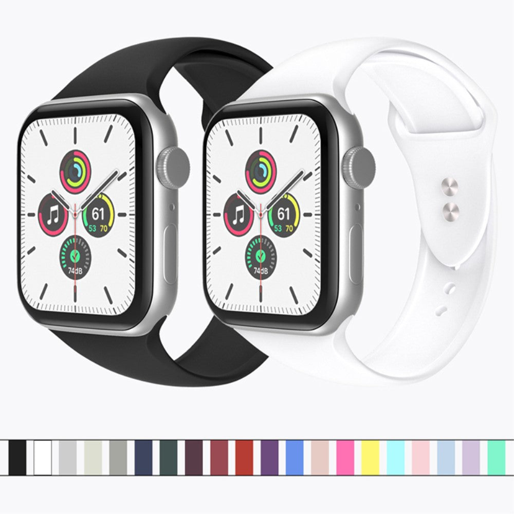 Helt vildt fantastisk Universal Apple Silikone Urrem - Hvid#serie_2