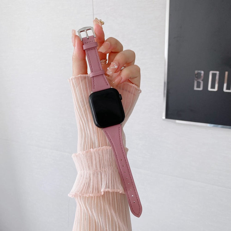 Flot Universal Apple Ægte læder Urrem - Pink#serie_6