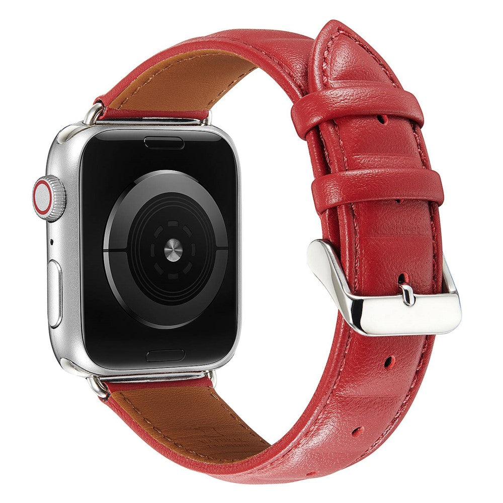 Rigtigt godt Universal Apple Ægte læder Rem - Rød#serie_2