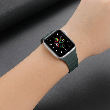 Pænt Universal Apple Ægte læder Urrem - Blå#serie_10
