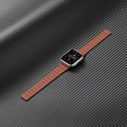 Pænt Universal Apple Ægte læder Urrem - Blå#serie_10