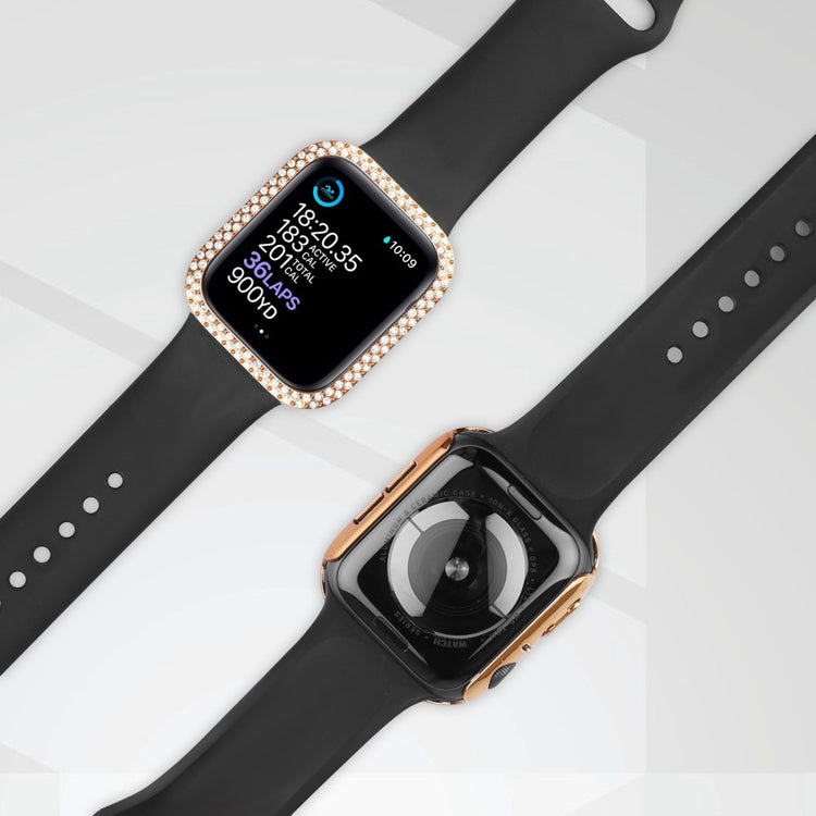 Apple Watch Ultra Plastik Cover med Rem og Hærdet Glas - Guld#serie_7