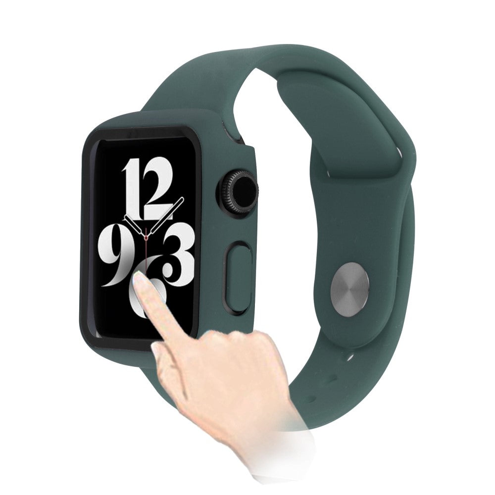 Vildt Fed Apple Watch Ultra Cover med Skærmbeskytter i Plastik og Hærdet Glas - Grøn#serie_2