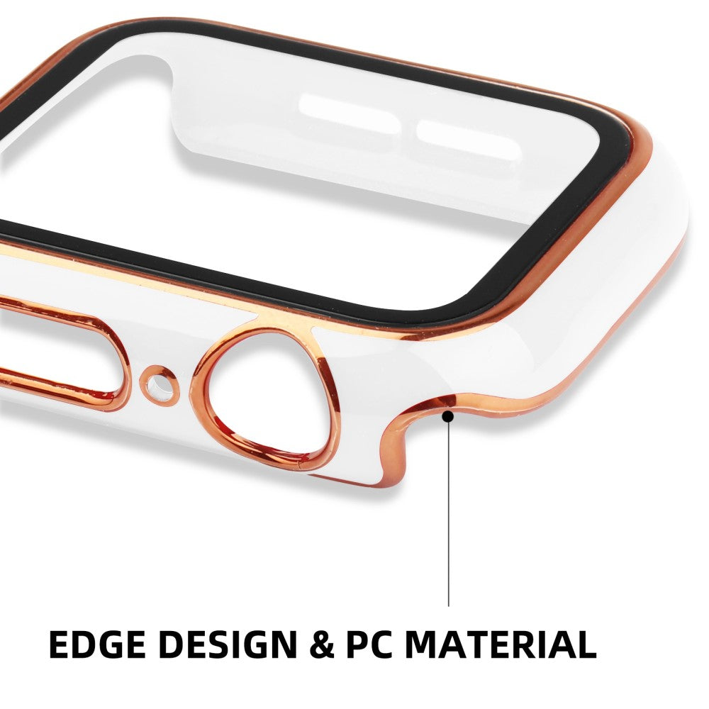 Mega Fed Apple Watch Ultra Cover med Skærmbeskytter i Plastik og Hærdet Glas - Hvid#serie_4