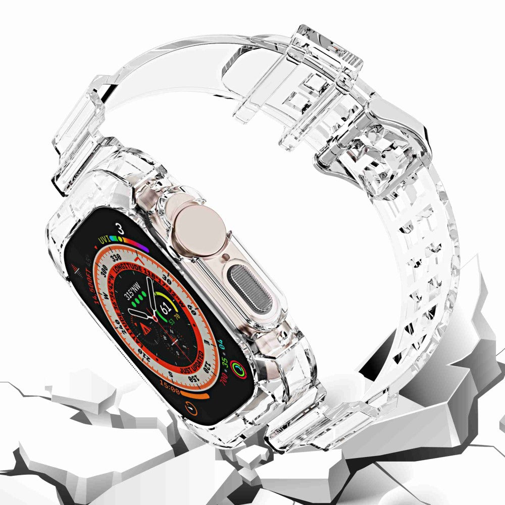 Helt vildt elegant Apple Watch Ultra Silikone Rem - Gennemsigtig#serie_1