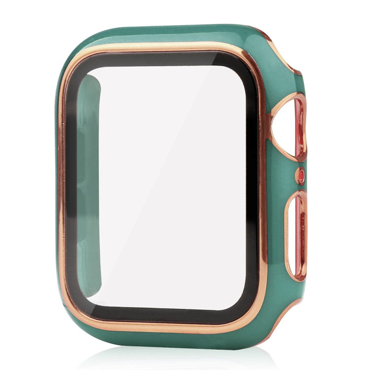 Apple Watch Series 8 (41mm) / Apple Watch Series 7 41mm Plastik Cover med Cover og Hærdet Glas - Grøn#serie_12