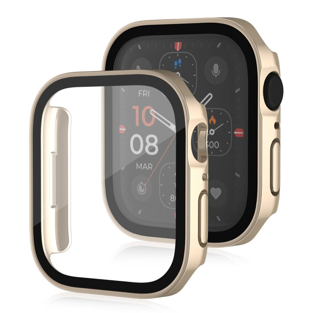 Mega Flot Apple Watch Series 8 (41mm) / Apple Watch Series 7 41mm Cover med Skærmbeskytter i Plastik og Hærdet Glas - Pink#serie_7