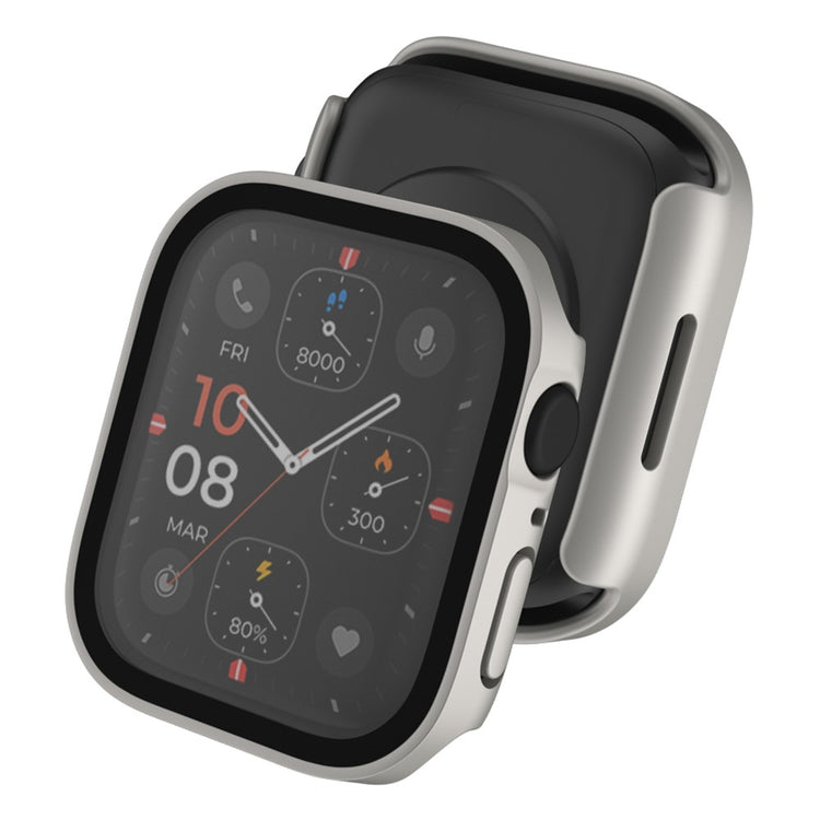 Mega Flot Apple Watch Series 8 (41mm) / Apple Watch Series 7 41mm Cover med Skærmbeskytter i Plastik og Hærdet Glas - Gennemsigtig#serie_9