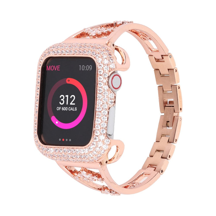 Rigtigt Nydelig Metal Universal Rem passer til Apple Smartwatch - Pink#serie_2