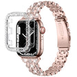 Fint Apple Watch Series 7 45mm Metall och Strass Armband