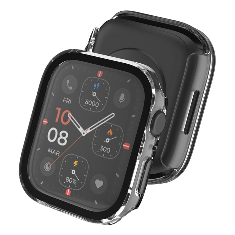 Mega Fed Apple Watch Series 8 (45mm) / Apple Watch Series 7 45mm Cover med Skærmbeskytter i Plastik og Hærdet Glas - Gennemsigtig#serie_8