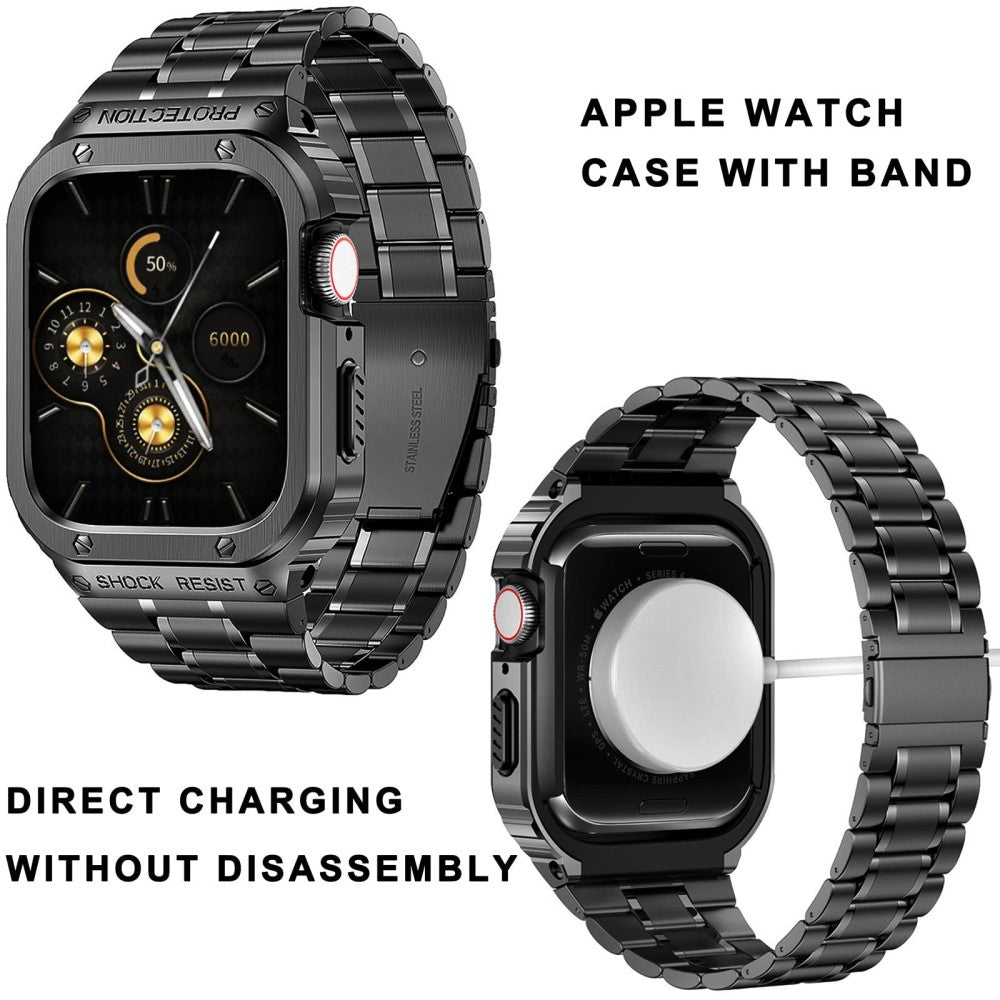 Helt Vildt Fint Metal Universal Rem passer til Apple Smartwatch - Sort#serie_2