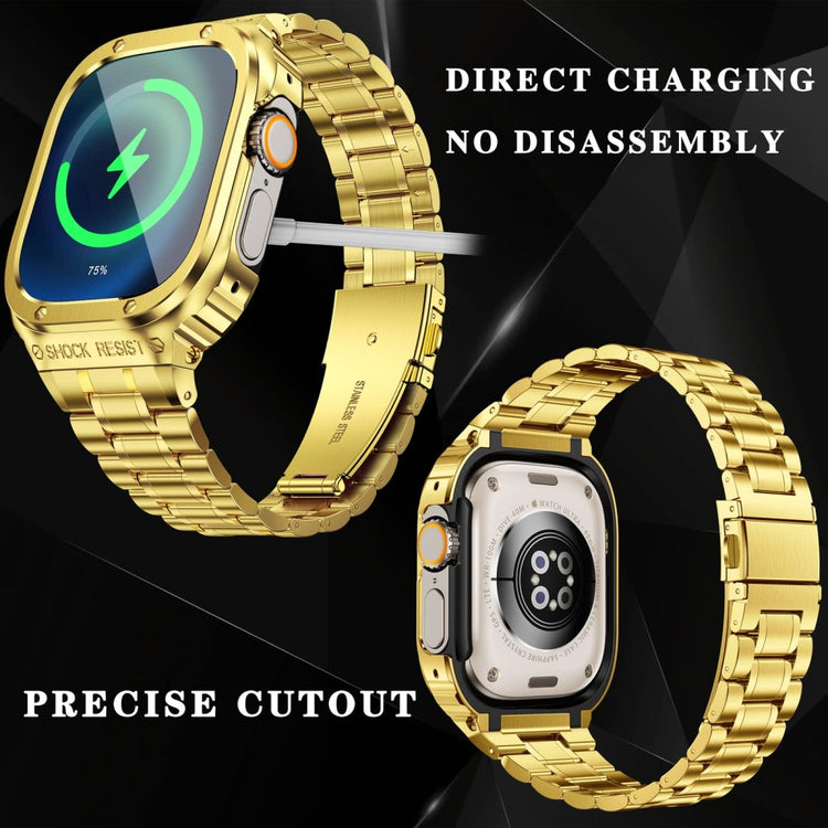 Helt Vildt Fint Metal Universal Rem passer til Apple Smartwatch - Guld#serie_4