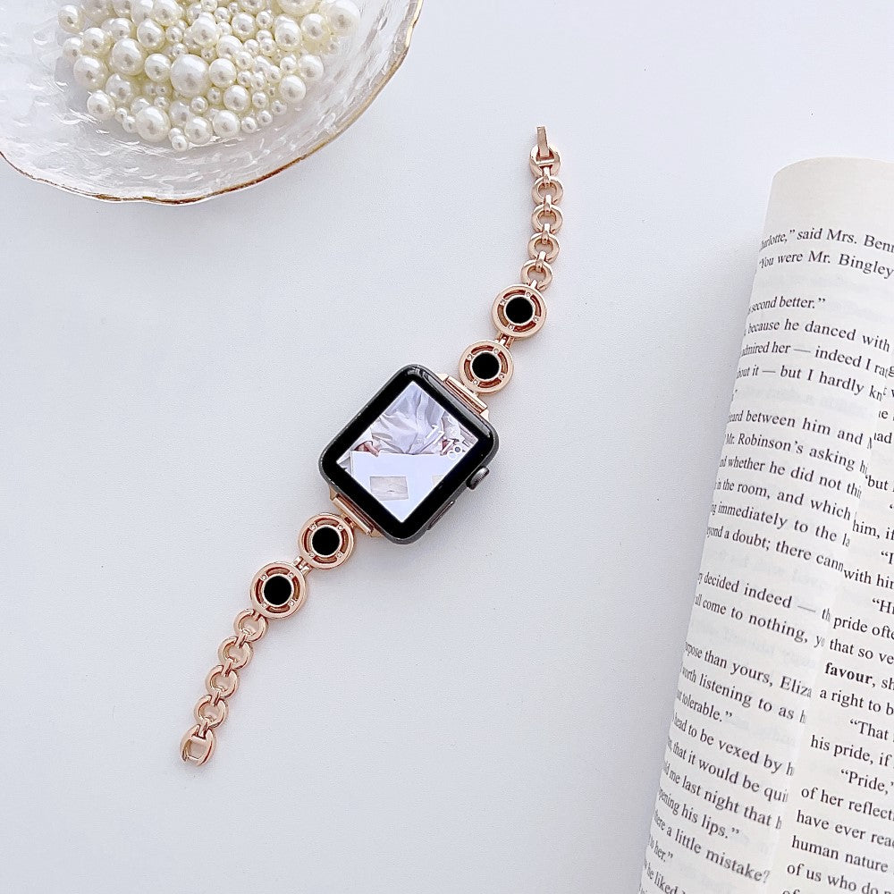 Super Sejt Metal Universal Rem passer til Apple Smartwatch - Pink#serie_4
