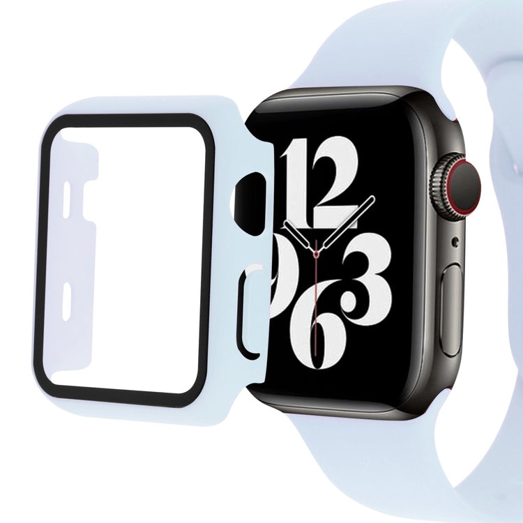 Fint Universal Apple Cover med Skærmbeskytter i Plastik og Hærdet Glas - Blå#serie_6