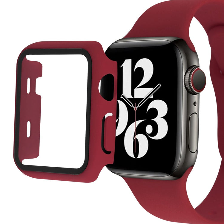 Meget Godt Universal Apple Cover med Skærmbeskytter i Plastik og Hærdet Glas - Rød#serie_3