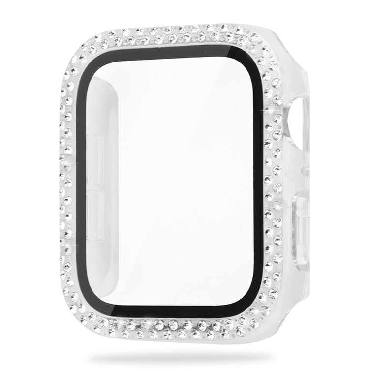 Mega Fint Universal Apple Cover med Skærmbeskytter i Plastik, Rhinsten og Hærdet Glas - Gennemsigtig#serie_3