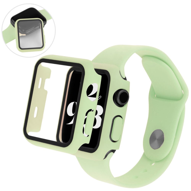 Universal Apple Plastik Rem med Cover og Hærdet Glas - Grøn#serie_5