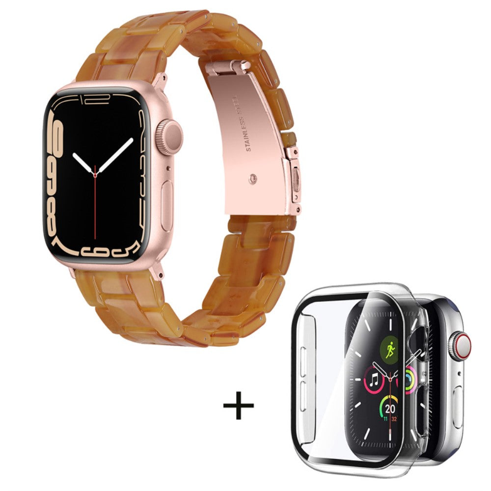 Apple Watch Series 1-3 42mm Metal Rem med Cover - Brun#serie_22