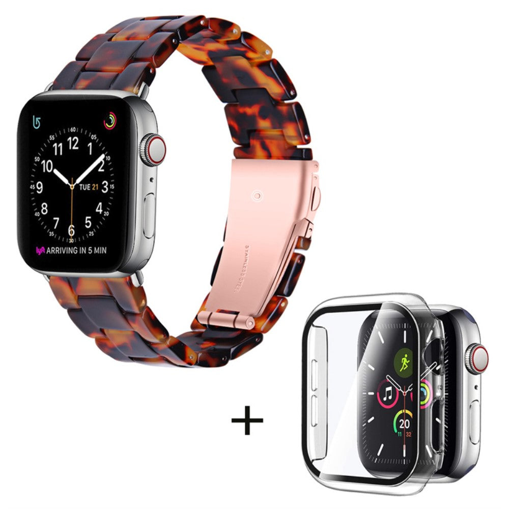 Apple Watch Series 1-3 42mm Metal Rem med Cover - Brun#serie_8