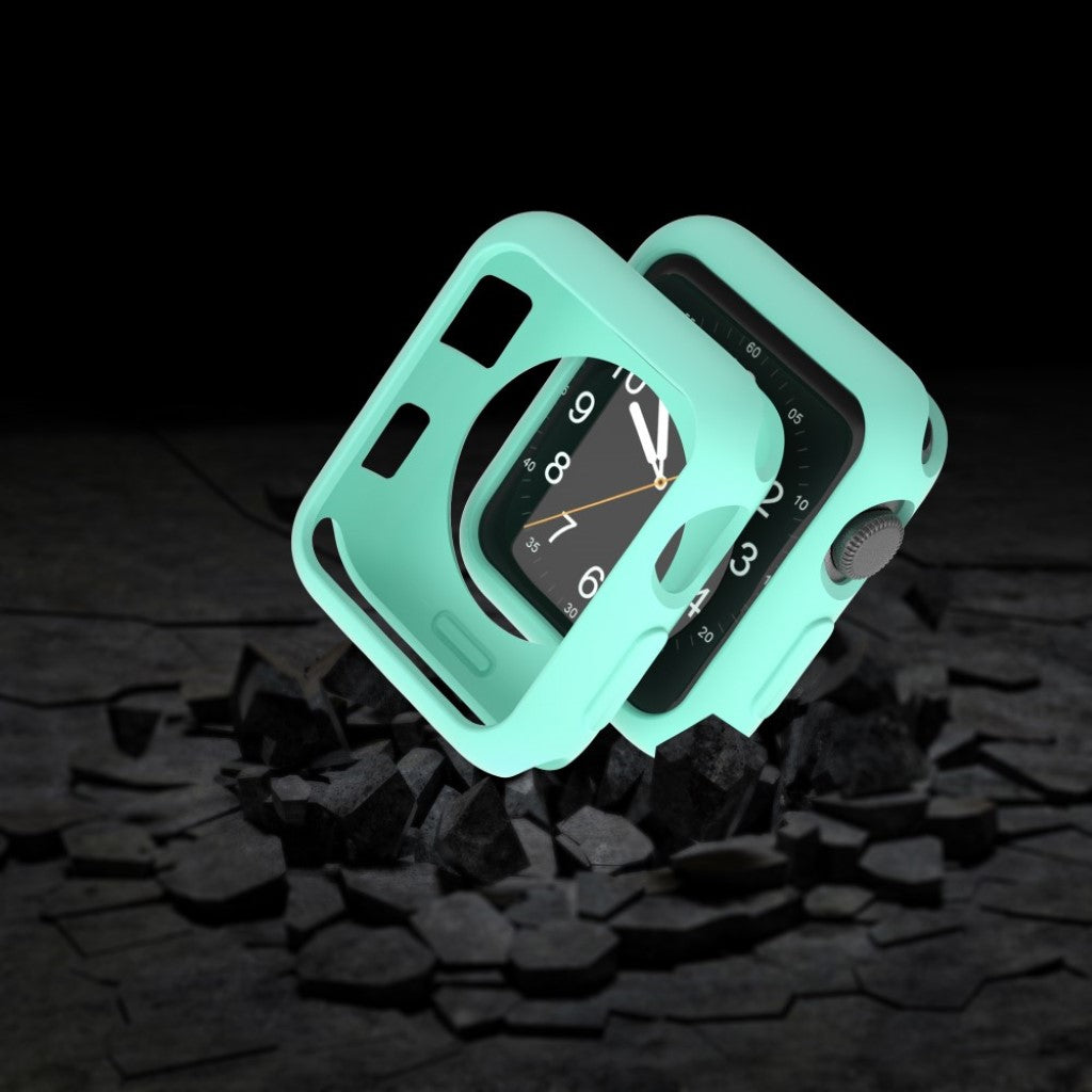 Vildt Fed Apple Watch Series 1-3 38mm Silikone Cover - Grøn#serie_11