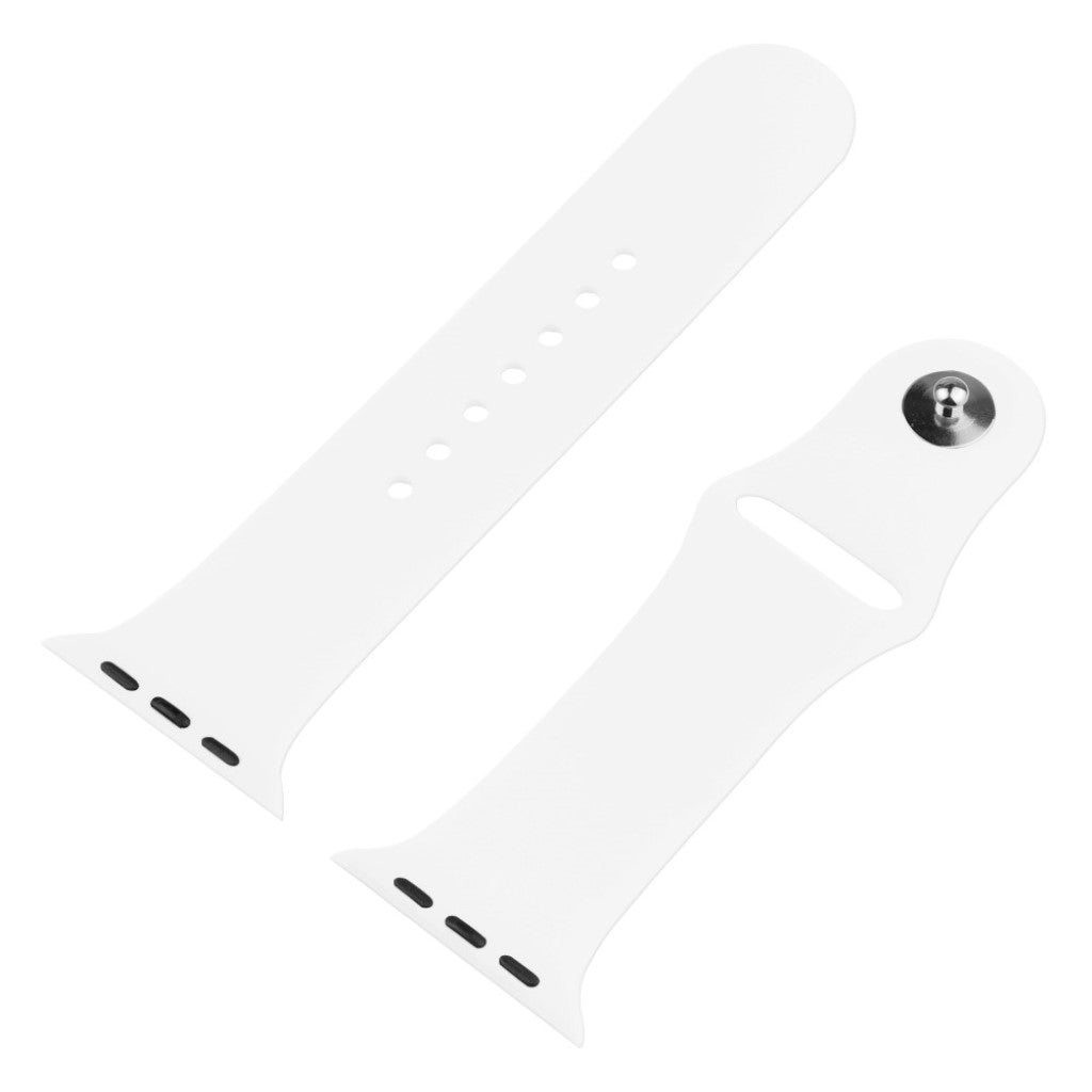 Meget sejt Apple Watch Series 1-3 38mm Silikone og Glas Rem - Hvid#serie_2