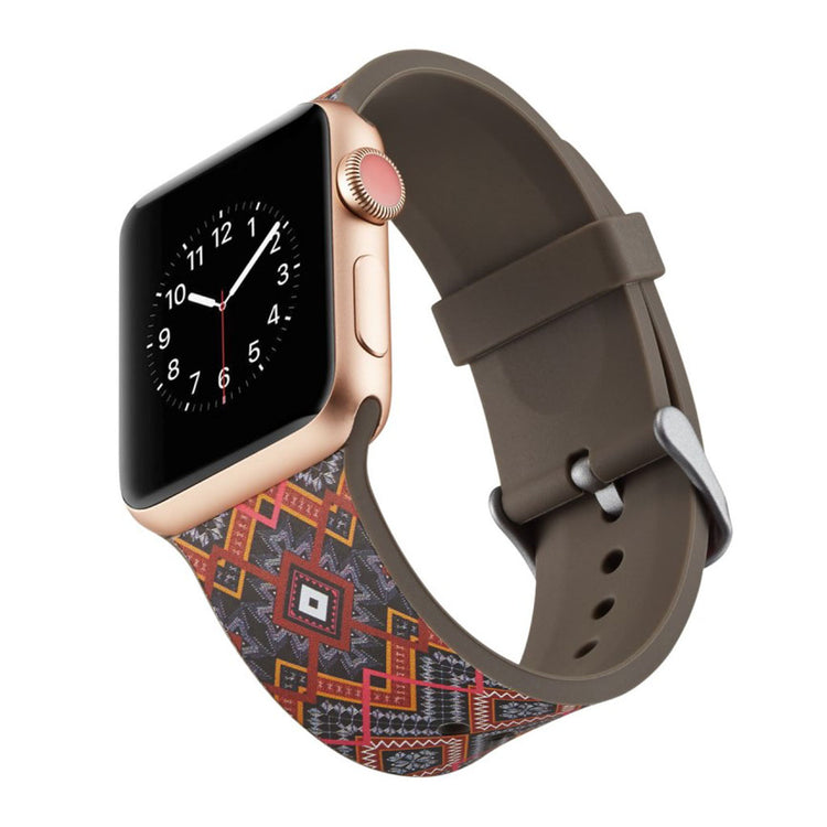Meget slidstærk Apple Watch Series 4 40mm Silikone Rem - Flerfarvet#serie_4