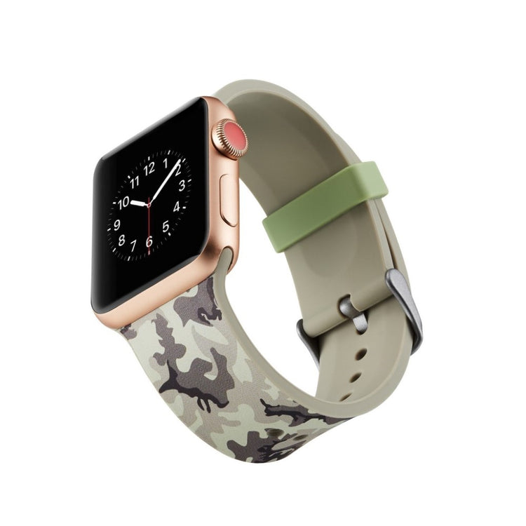 Meget slidstærk Apple Watch Series 4 40mm Silikone Rem - Sølv#serie_8