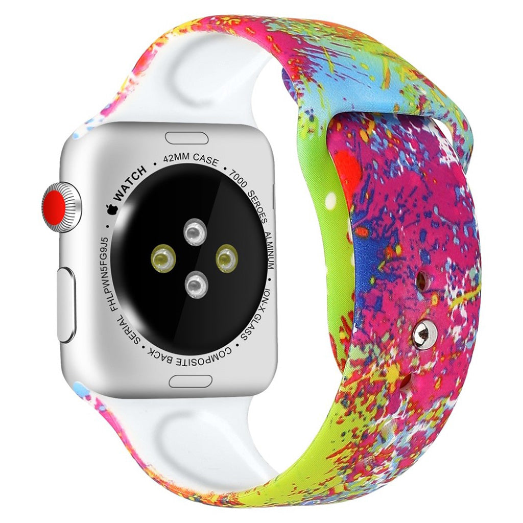 Godt Apple Watch Series 4 40mm Silikone Rem - Flerfarvet#serie_2