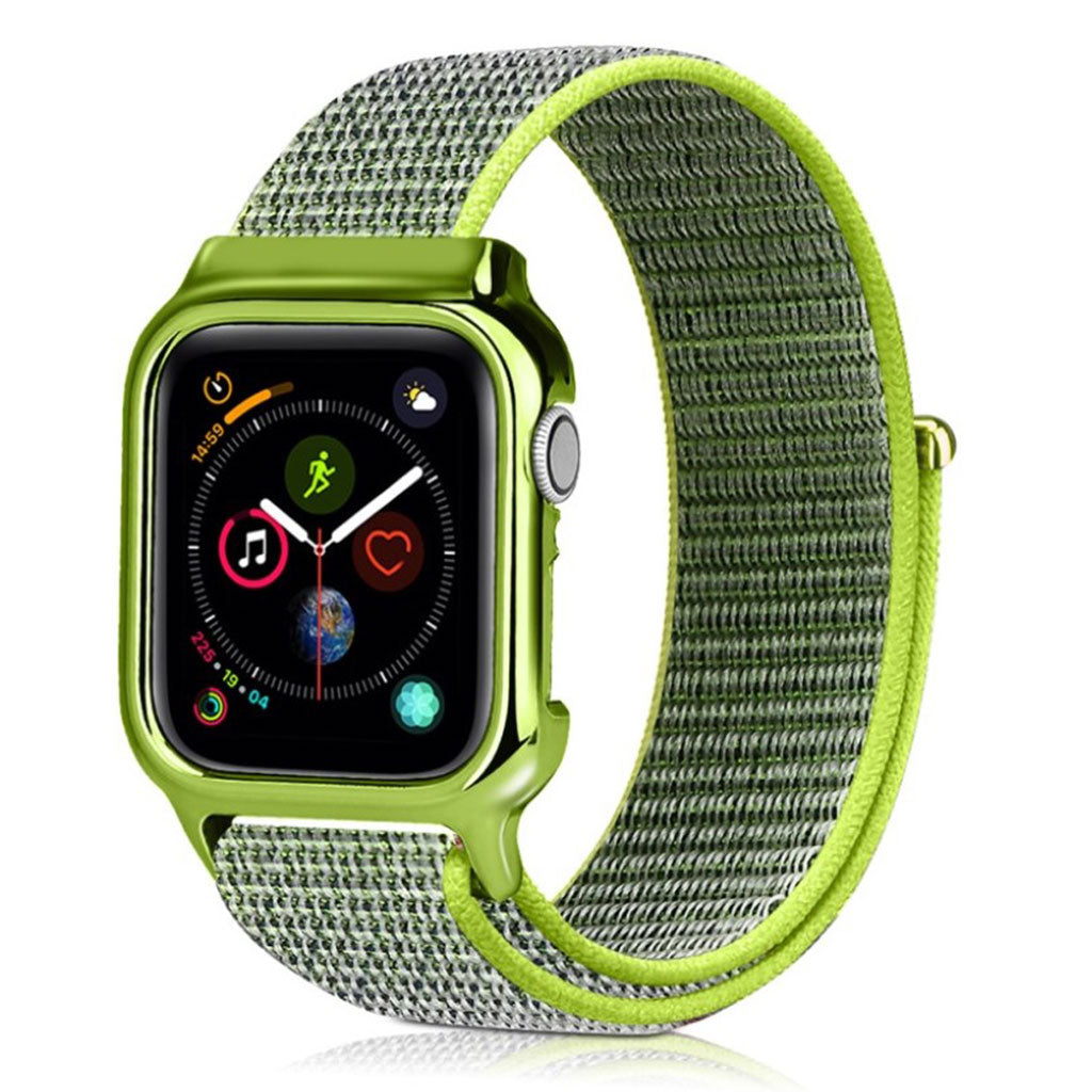 Mega smuk Apple Watch Series 4 40mm Nylon Rem - Grøn#serie_6