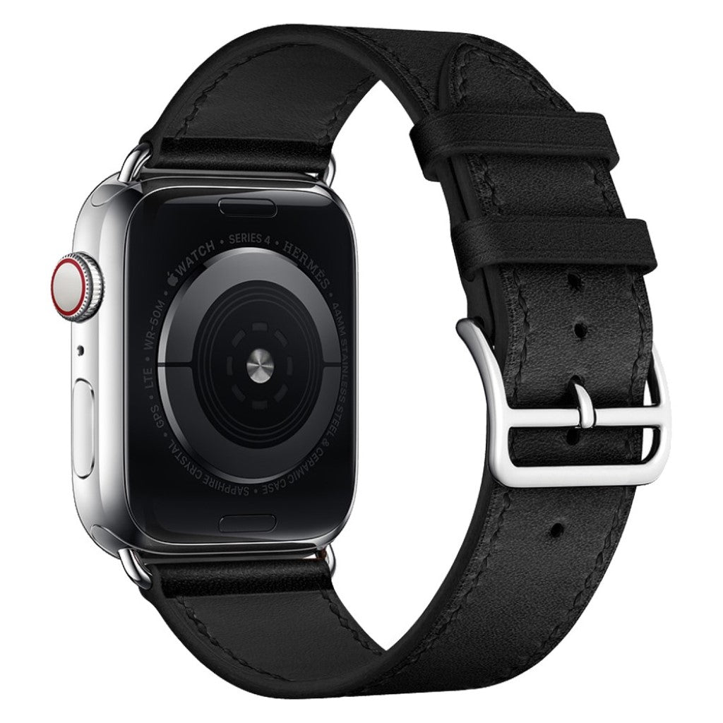 Vildt fantastisk Apple Watch Series 4 40mm Ægte læder Rem - Sort#serie_1