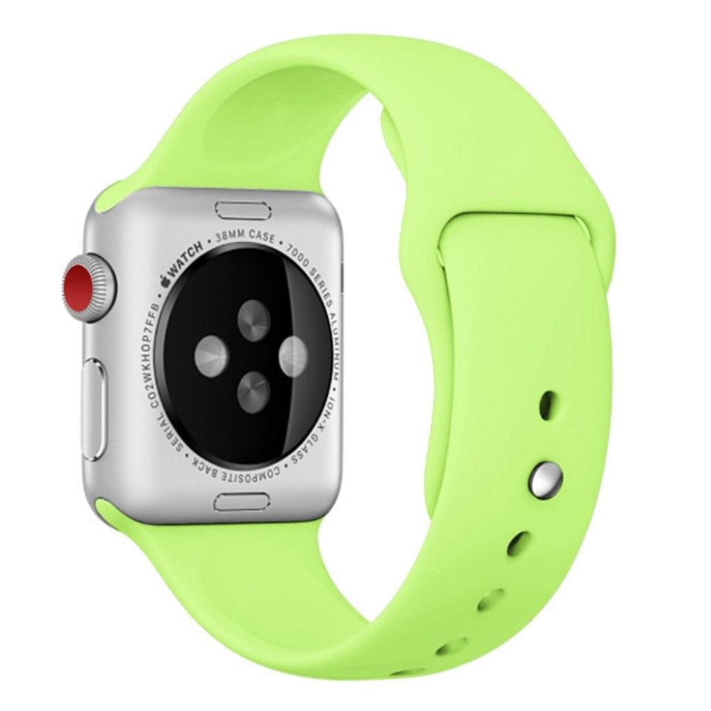 Helt vildt smuk Apple Watch Series 4 40mm Silikone Rem - Grøn#serie_14