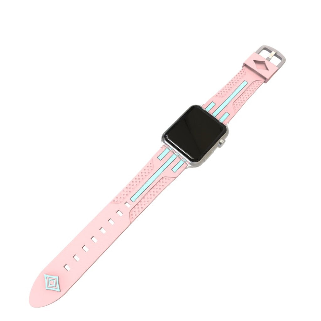 Meget pænt Apple Watch Series 4 44mm Silikone Rem - Flerfarvet#serie_4